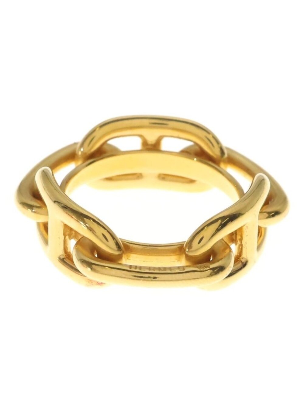 Hermes Chaine D'ancre Scarf Ring Gold Plated
